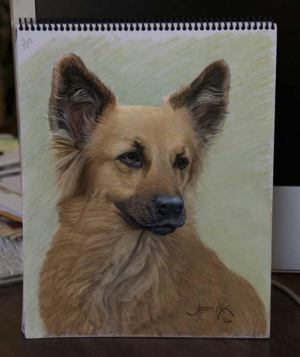 "Goggy" - Sketchbook Drawing With Digital Paint Over - Copyright, 2020, Jephyr! All Rights Reserved